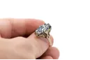 Vintage bijuterii Inel Zircon Aur galben 14K vrc082y